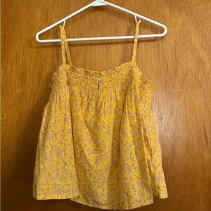 Old Navy Yellow Patterned Camisole